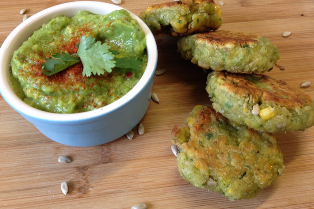 Sweetcorn Fritters with Avocado&nbsp;Dip