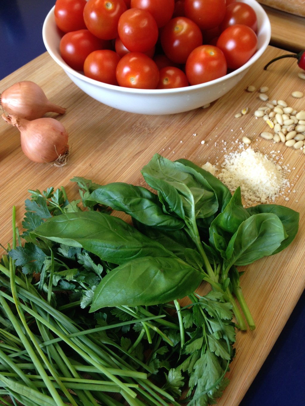 Roasted Tomato Soup with Pesto and Parmesan&nbsp;Toasts