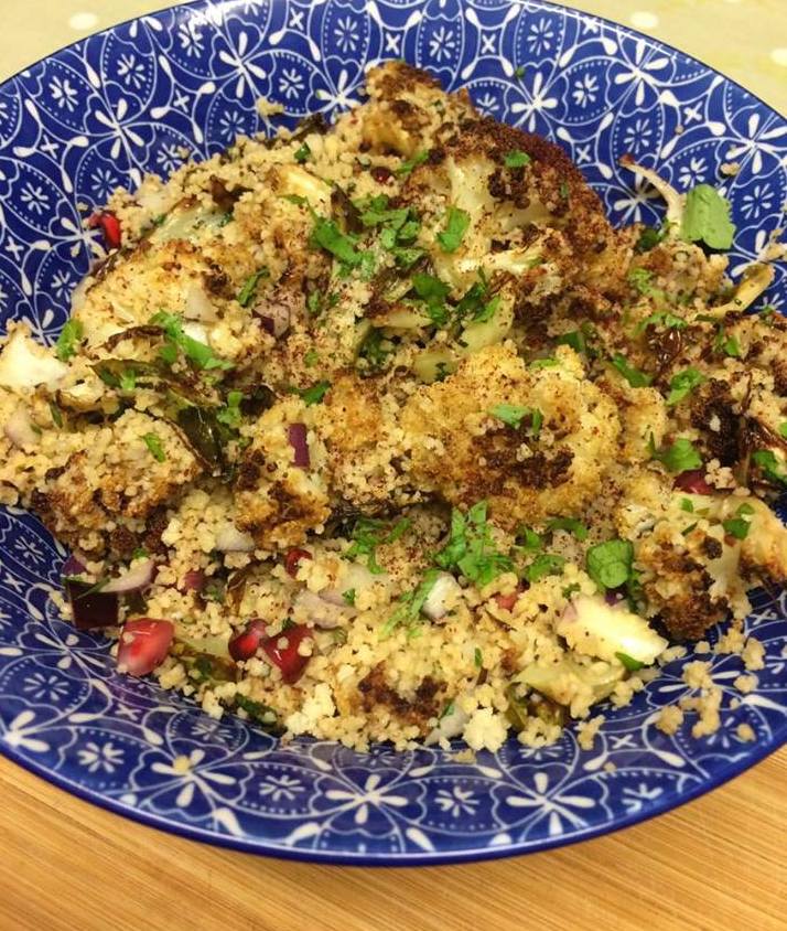 Ras el Hanout Roasted Cauliflower and Cous Cous&nbsp;Salad