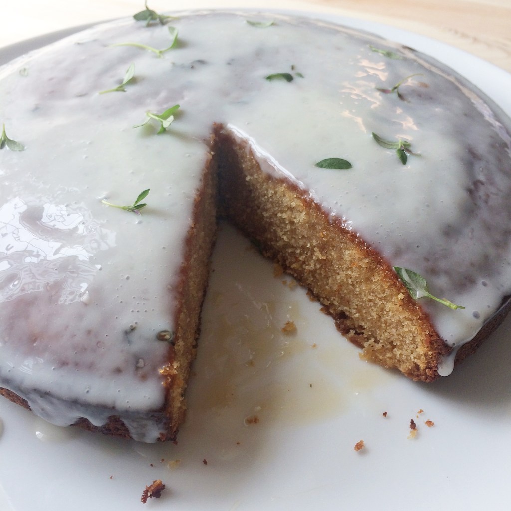 Lemon, honey and thyme polenta&nbsp;cake